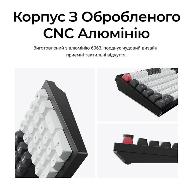 Клавіатура бездротова Keychron Q6 HE Magnetic Switch Black RGB (Q6H-M1-UA) - изображение 11