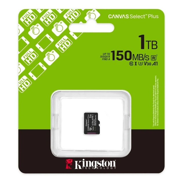 Карта пам'яті microSDXC (UHS-1 U3) Kingston Canvas Select Plus Gen3 1Tb class 10 А1 V30 (R-150MB/s) - изображение 2