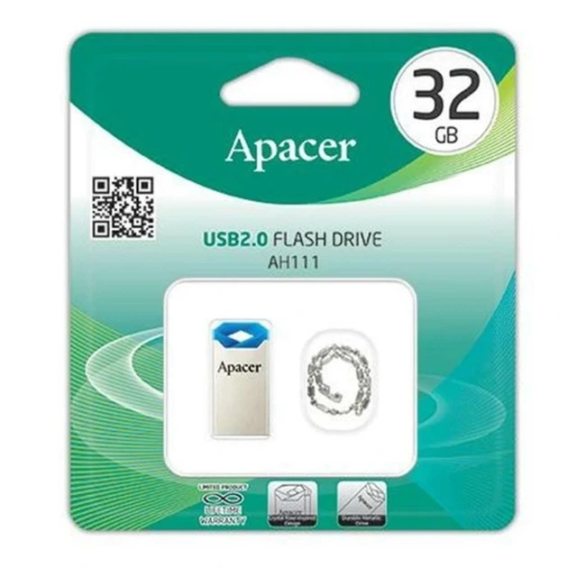 Флеш-накопичувач Apacer USB 2.0 AH111 32GB Blue - изображение 2