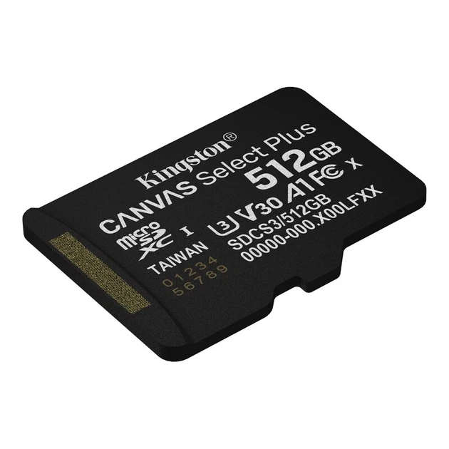 Карта пам'яті microSDXC (UHS-1 U3) Kingston Canvas Select Plus Gen3 512Gb class 10 А1 V30 (R-150MB/s) - Фото 3 Карта пам'яті microSDXC (UHS-1 U3) Kingston Canvas Select Plus Gen3 512Gb class 10 А1 V30 (R-150MB/s) - зображення 3