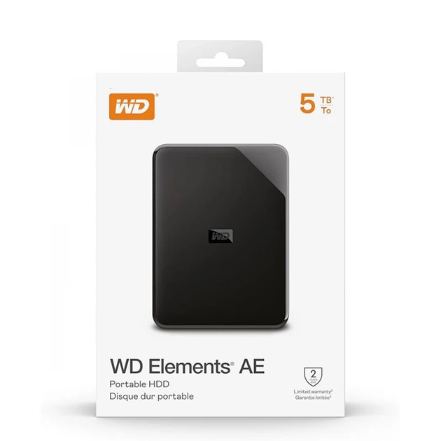 Зовнішній жорсткий диск PHD External 2.5'' WD USB 3.2 Gen1 Elements AE 5Tb Black - Фото 2 Зовнішній жорсткий диск PHD External 2.5'' WD USB 3.2 Gen1 Elements AE 5Tb Black - изображение 2