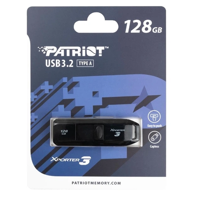 Флеш-накопичувач Patriot USB 3.2 Xporter 3 128GB Black - зображення 2