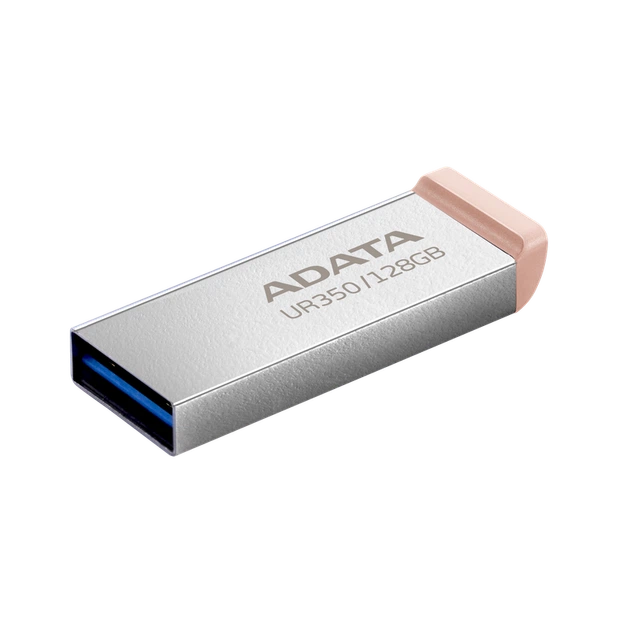 Флеш-накопичувач ADATA USB 3.2 UR 350 128Gb Silver/Beige - Фото 4 Флеш-накопичувач ADATA USB 3.2 UR 350 128Gb Silver/Beige - зображення 4