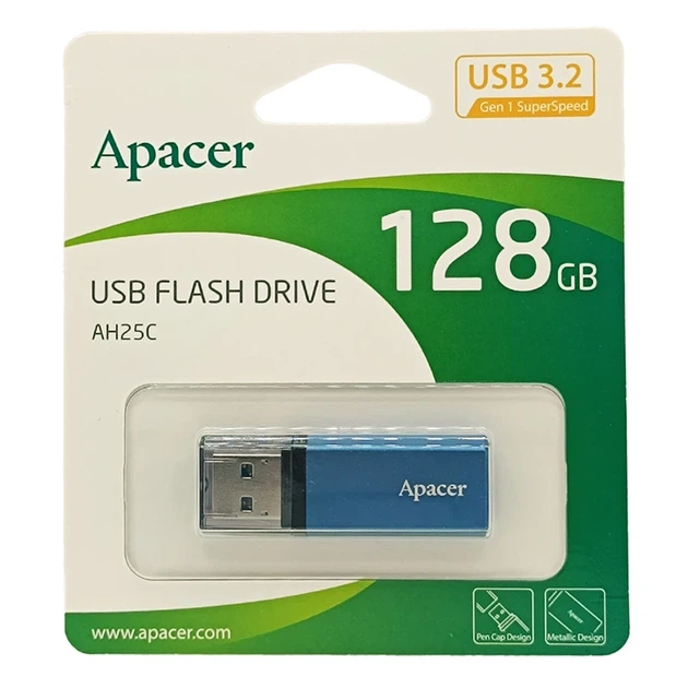 Флеш-накопичувач Apacer USB 3.2 Gen 1 AH25C 128GB Blue - зображення 2