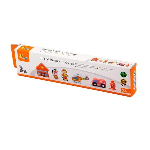 Набір для залізниці Viga Toys Пожежна станція (50815) - изображение 2