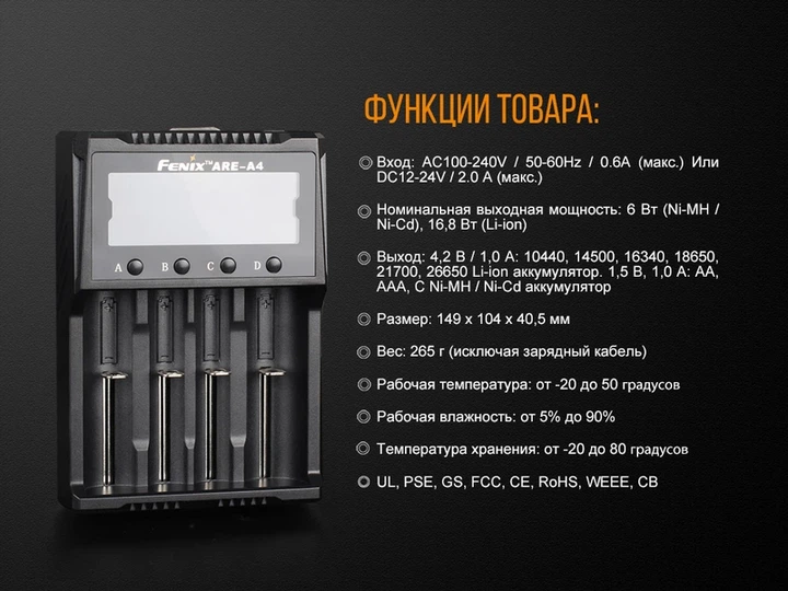 Зарядний пристрій Fenix ARE-A4 - зображення 13