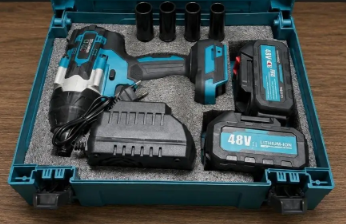Акумуляторний ударний гайковерт для автосервісу Krafftec Germany PRO 48V Безщітковий потужний електрогайковерт у кейсі 48V/8Ah - зображення 10