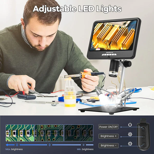 Цифровий мікроскоп Andonstar AD207S PRO 10,1" з РК-дисплеєм та HDMI-виходом - зображення 6