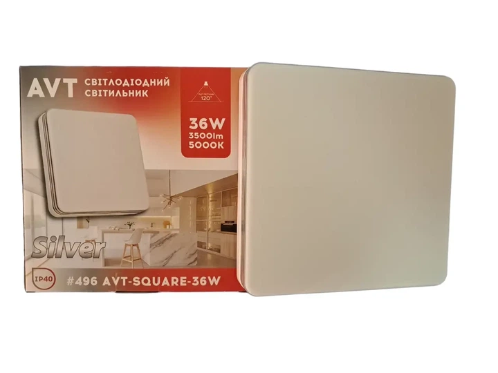 Світильник світлодіодний накладний Silver 36W 5000К IP40 квадратний - изображение 2