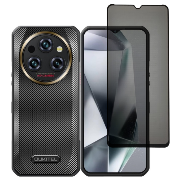 Защитное стекло Fiji Privacy для Oukitel WP35 / WP35 Pro / WP35s антишпион Anti-peeping полная проклейка черный - Фото 1 Защитное стекло Fiji Privacy для Oukitel WP35 / WP35 Pro / WP35s антишпион Anti-peeping полная проклейка черный - изображение 1