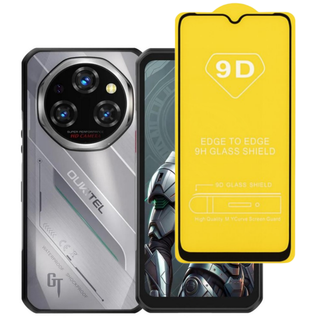 Защитное стекло TDG 9D для Oukitel WP62 полная проклейка черный - Фото 1 Защитное стекло TDG 9D для Oukitel WP62 полная проклейка черный - изображение 1