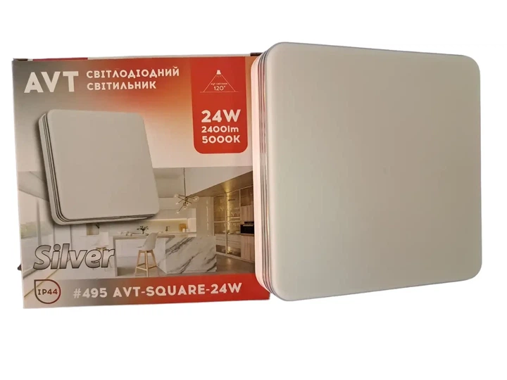 Світильник світлодіодний накладний Silver 24W 5000К IP40 квадратний - изображение 3