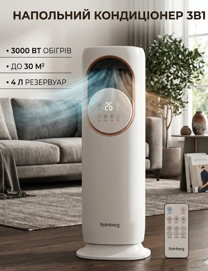 Напольний кондиціонер-обігрівач DOMOTEC MS-1630 3в1 для дому та офісу, 3000 Вт потужність, бак 4 л з зволоженням повітря, поворот 90 градусів, пульт дистанційного керування, обігрівач з кондиціонером та зволожувачем - Фото 2 Напольний кондиціонер-обігрівач DOMOTEC MS-1630 3в1 для дому та офісу, 3000 Вт потужність, бак 4 л з зволоженням повітря, поворот 90 градусів, пульт дистанційного керування, обігрівач з кондиціонером та зволожувачем - изображение 2