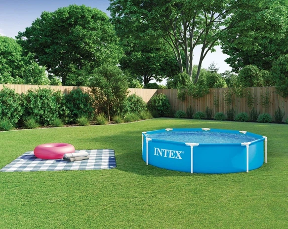 Каркасний басейн Intex 244x51 см з фільтром 2006 л/год та підстилкою Місткий басейн для дачі з тентом та міцним каркасом Басейн для дітей і дорослих літній басейн з чашею та надувним краєм басейни для саду - Фото 5 Каркасний басейн Intex 244x51 см з фільтром 2006 л/год та підстилкою Місткий басейн для дачі з тентом та міцним каркасом Басейн для дітей і дорослих літній басейн з чашею та надувним краєм басейни для саду - изображение 5