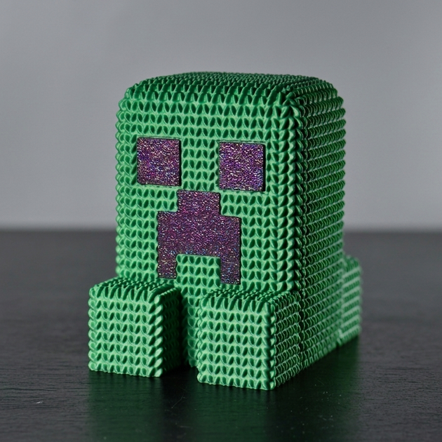Фигурка "Крипер Майнкрафт" имитация вязаного. Minecraft Creeper - Фото 2 Фигурка "Крипер Майнкрафт" имитация вязаного. Minecraft Creeper - изображение 2