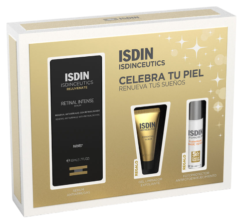 Набір для догляду за обличчям Isdin Isdinceutics Retinal Intense Сироватка проти зморшок 50 мл + Ексфоліюючий очищувальний гель 10 мл + Сонцезахисний крем проти фотостаріння 15 г (8429420331495) - Фото 1 Набір для догляду за обличчям Isdin Isdinceutics Retinal Intense Сироватка проти зморшок 50 мл + Ексфоліюючий очищувальний гель 10 мл + Сонцезахисний крем проти фотостаріння 15 г (8429420331495) - зображення 1