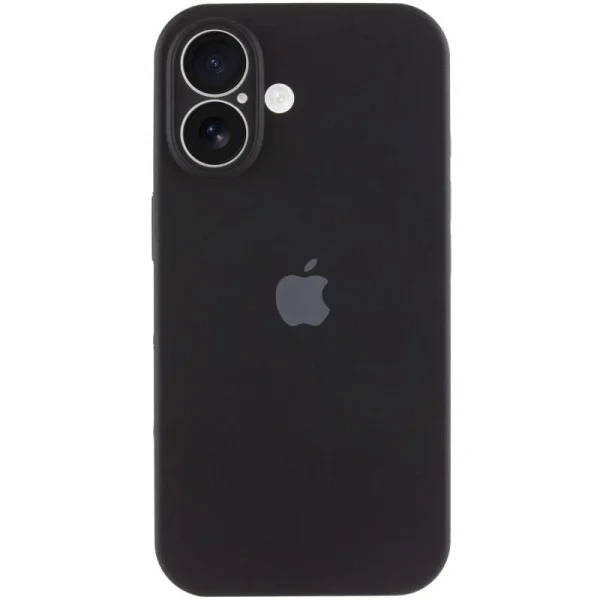 Чохол для iPhone 16 силіконовий Soft-touch Silicone Case Full Size with Frame (AA) Black - Фото 2 Чохол для iPhone 16 силіконовий Soft-touch Silicone Case Full Size with Frame (AA) Black - зображення 2