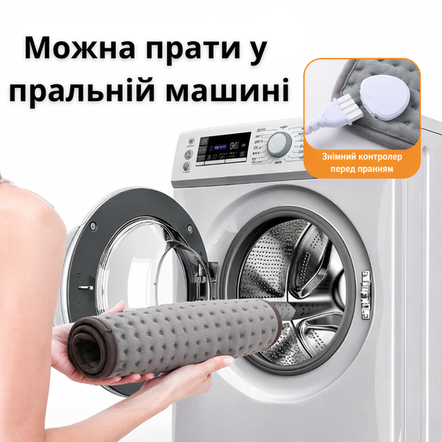 Грелка для живота электрическая 30×60 см, электрогрелка-коврик для спины и всего тела, 77 Вт, 9 режимов нагрева, таймер ODM-30*60 - Фото 3 Грелка для живота электрическая 30×60 см, электрогрелка-коврик для спины и всего тела, 77 Вт, 9 режимов нагрева, таймер ODM-30*60 - изображение 3