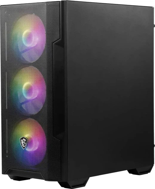 Корпус для ПК MSI MAG FORGE M100R / Micro-ATX Tower / 4x ARGB / Закаленное стекло / Без БП / Черный (101642360) - Уценка - изображение 4