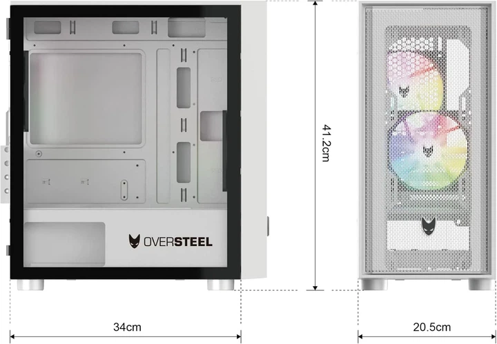 Корпус для ПК Oversteel AERIS / RGB / Без БЖ / Білий (102062638) - зображення 6