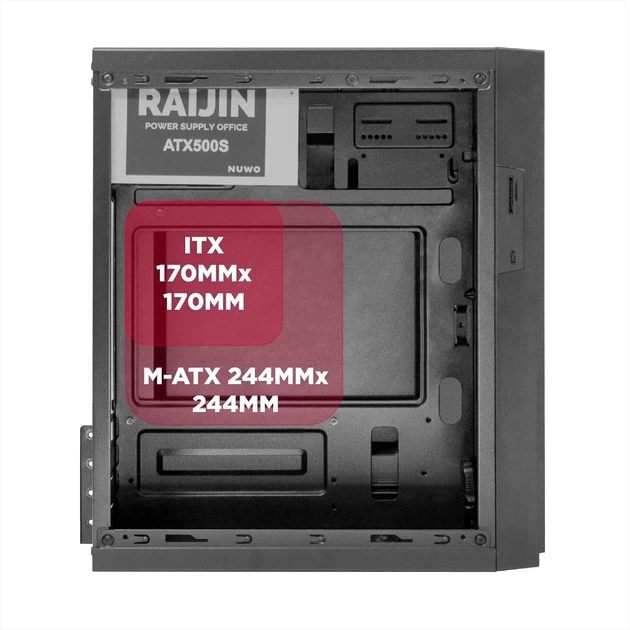 Корпус NUWO Leshi L703 / БП Nuwo 240W / Micro-ATX / 2xUSB 3.0 / 2xUSB 2.0 / Card Reader / Черный (101647102) - Уценка - изображение 3