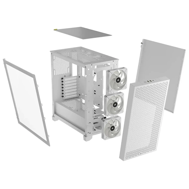 Корпус Corsair 3000D RGB Airflow / Mid-Tower / 3x120mm ARGB / Tempered Glass / White - Уценка - изображение 10