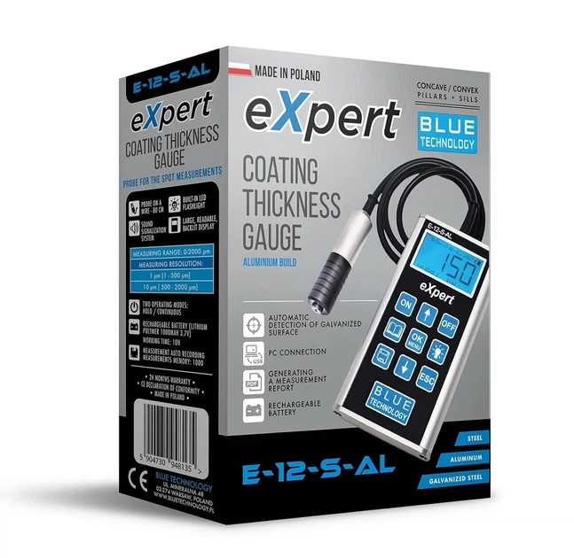 Толщиномер краски Blue Technology E-12-S-AL eXpert Черный/Серебряный (101917853) - Уценка - изображение 3