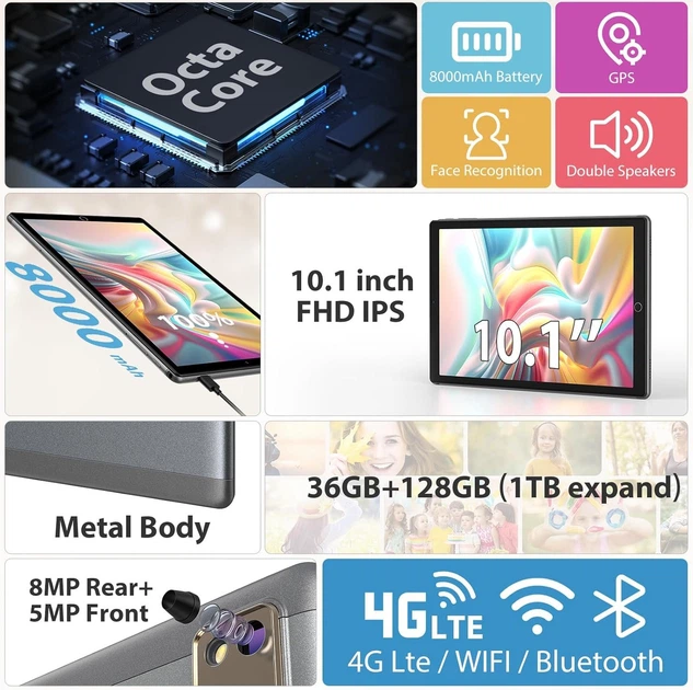 Планшет 10.1" MAXLEGEN T28 (12+24)/128Gb 4G 2-SIM 8 ядер Android 14 8000mAh Сірий (102011476) - Уцінка - Фото 3 Планшет 10.1" MAXLEGEN T28 (12+24)/128Gb 4G 2-SIM 8 ядер Android 14 8000mAh Сірий (102011476) - Уцінка - зображення 3