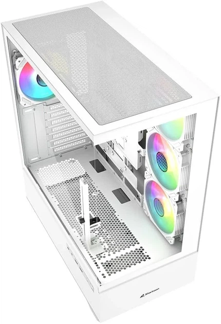 Корпус для ПК Sharkoon AK6 RGB White / Бесшовное стекло 270° / поддержка BTF / Без БП / Белый (101642237) - Уценка - Фото 3 Корпус для ПК Sharkoon AK6 RGB White / Бесшовное стекло 270° / поддержка BTF / Без БП / Белый (101642237) - Уценка - изображение 3