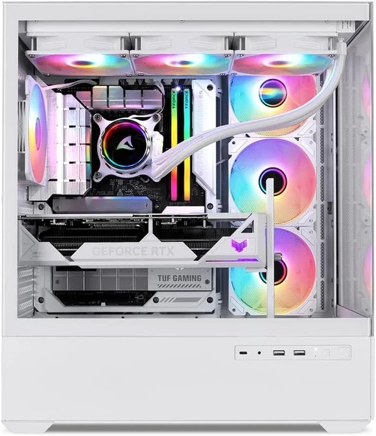 Корпус для ПК Sharkoon AK6 RGB White / Бесшовное стекло 270° / поддержка BTF / Без БП / Белый (101642237) - Уценка - Фото 4 Корпус для ПК Sharkoon AK6 RGB White / Бесшовное стекло 270° / поддержка BTF / Без БП / Белый (101642237) - Уценка - изображение 4