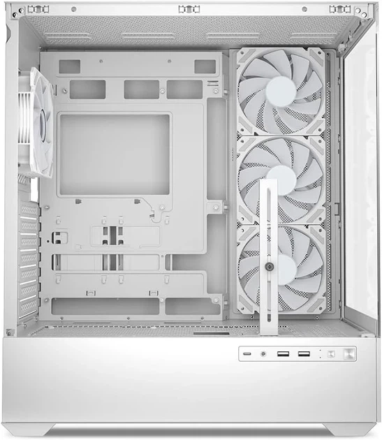 Корпус для ПК Sharkoon AK6 RGB White / Бесшовное стекло 270° / поддержка BTF / Без БП / Белый (101642237) - Уценка - Фото 5 Корпус для ПК Sharkoon AK6 RGB White / Бесшовное стекло 270° / поддержка BTF / Без БП / Белый (101642237) - Уценка - изображение 5