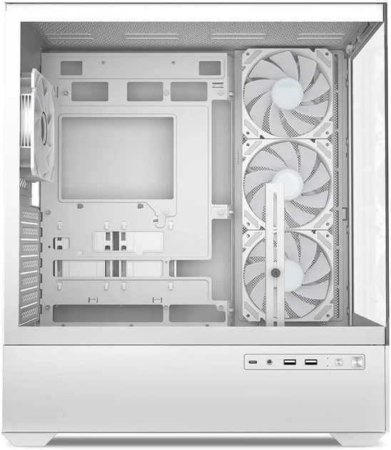 Корпус для ПК Sharkoon AK6 RGB White / Бесшовное стекло 270° / поддержка BTF / Без БП / Белый (101642237) - Уценка - Фото 6 Корпус для ПК Sharkoon AK6 RGB White / Бесшовное стекло 270° / поддержка BTF / Без БП / Белый (101642237) - Уценка - изображение 6