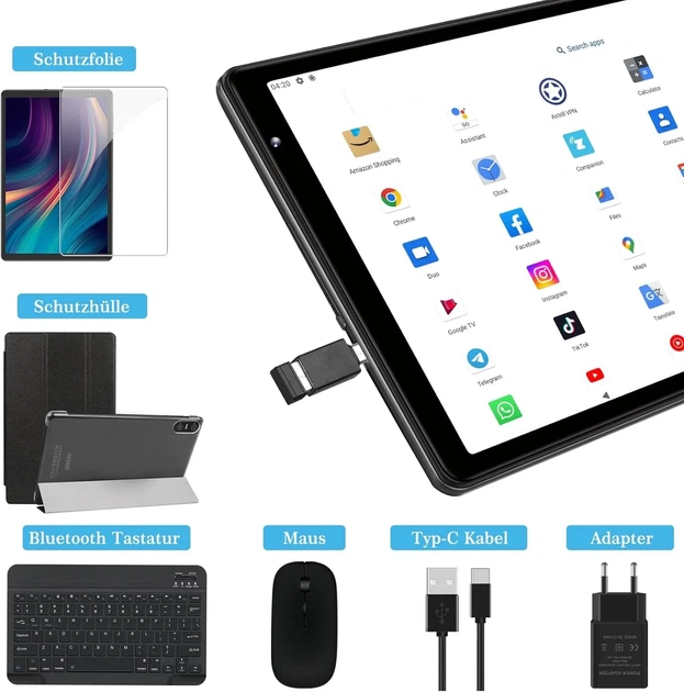 Планшет 10.1" Sebbe S22 6+6/128GB 8 ядер Android 13 6000 mAh Чорний (102026080) - Уцінка - зображення 5