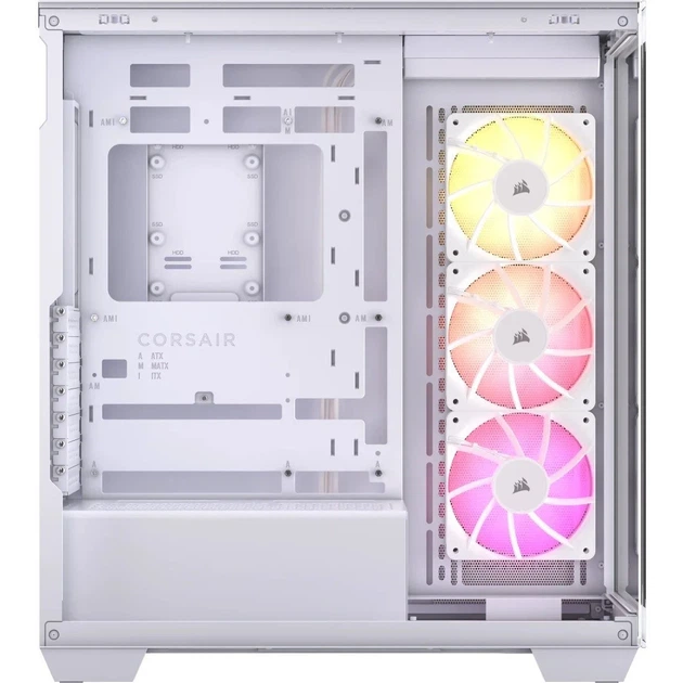Корпус Corsair 3500X ARGB / Mid-Tower / 3x120mm ARGB Fans / E-ATX / без БП / Белый (101898064) - Уценка - изображение 2