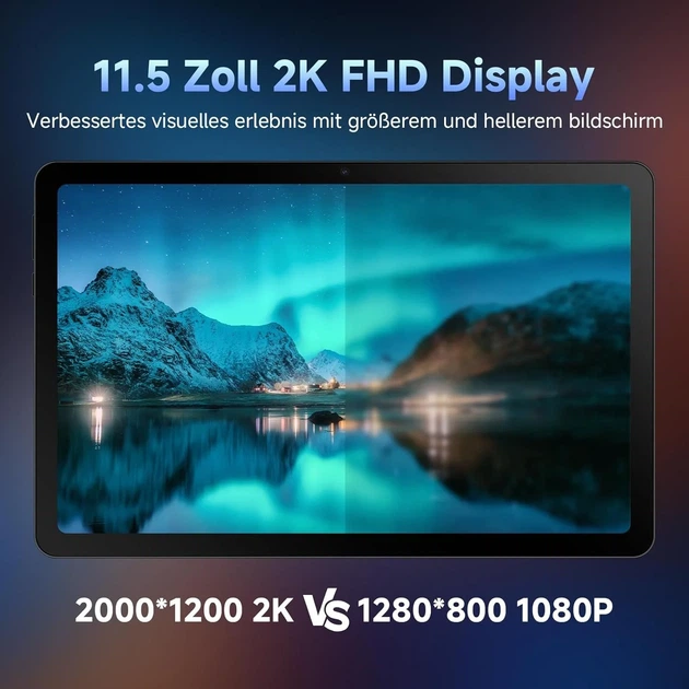 Планшет 11.5" Full HD Ainmel G9A 6+24/128Gb 5G 8 ядер Android 15 8400 mAh Чорний (102027035) - Уцінка - зображення 2