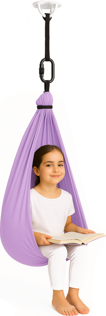Сенсорный детский гамак Acro4f 3 м Фиолетовый KH-3X1.5M-PURPLE (5906506410914) - изображение 4