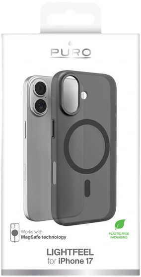 Панель Puro Lightfeel MagSafe для iPhone 17 Clear-Black (8018417538179) - зображення 2