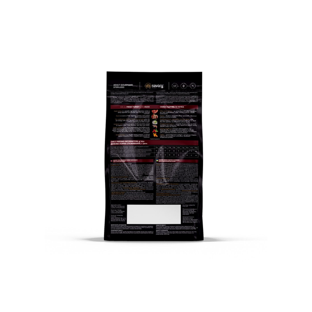 Корм сухой Savory Adult Cat Steril Fresh Turkey with Duck для стерилизованных котов с индейкой и уткой 2 кг - изображение 2