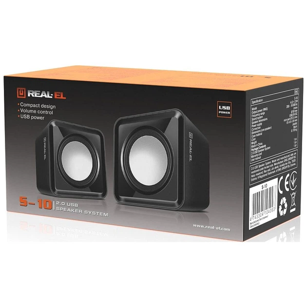 Акустическая система REAL-EL S-10 USB Black - изображение 10
