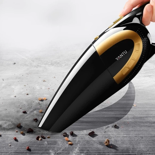 Автомобильный пылесос YANTU E03 Black + Gold 80 Вт НЕРА фильтр - изображение 4