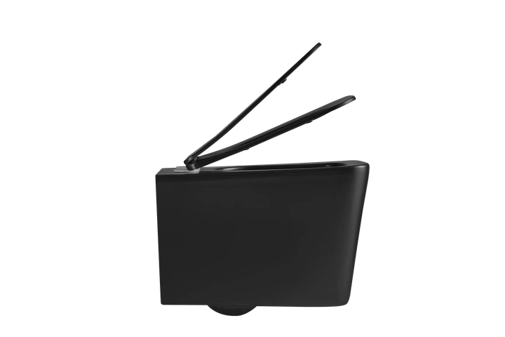 Унітаз підвісний RIMLESS чорний матовий Mixxus Premium Quadro MP6455 (00150258) - изображение 4