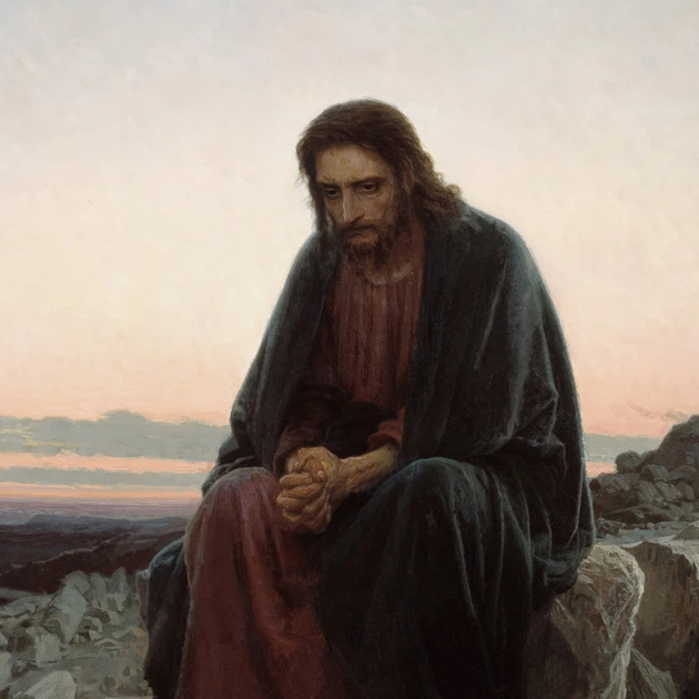 Интерьерная картина Христос в пустыне, Иван Крамской, Ivan Kramskoy, Christ in the Wilderness, 85×60 см (id6671) - изображение 5