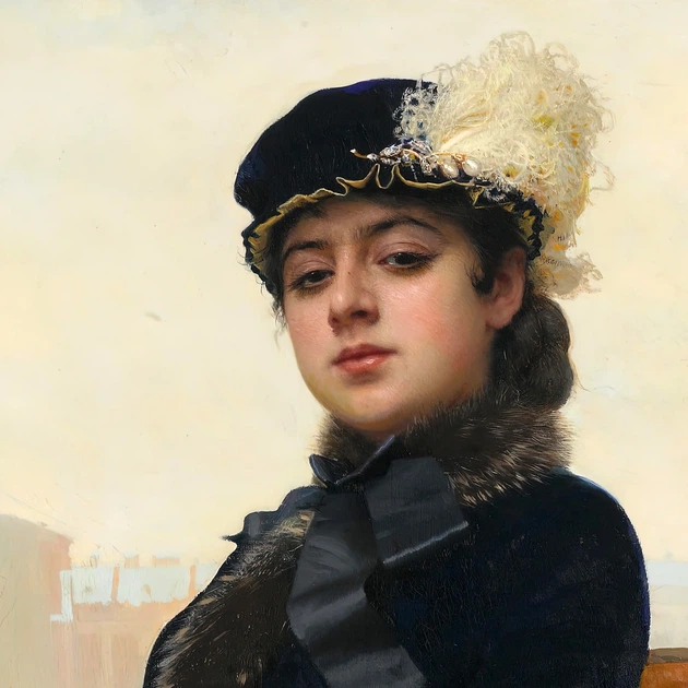 Інтер'єрна картина Невідома, Незнайомка, Іван Крамський, 30×40 см (id6702) - зображення 4