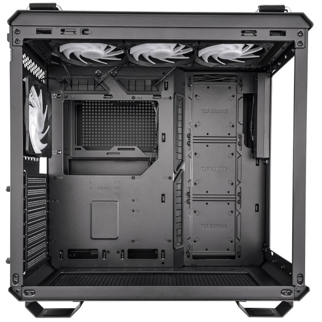 Корпус для ПК ASUS TUF Gaming GT502 Plus ARGB Black двокамерний Midi-Tower із панорамним загартованим склом ATX MicroATX Mini-ITX без БЖ (90DC0090-B19010) - зображення 5