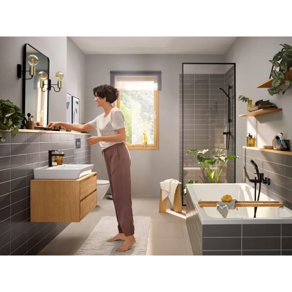 Змішувач для душу HANSGROHE REBRIS E, чорний/матовий, настінний - изображение 4