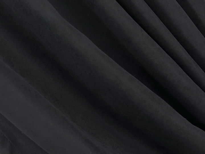 Комплект коротких штор VR-Textil Мікровелюр Petek YL № 2017ш Чорний 140х170 см 2 шт (35-0434) - зображення 5