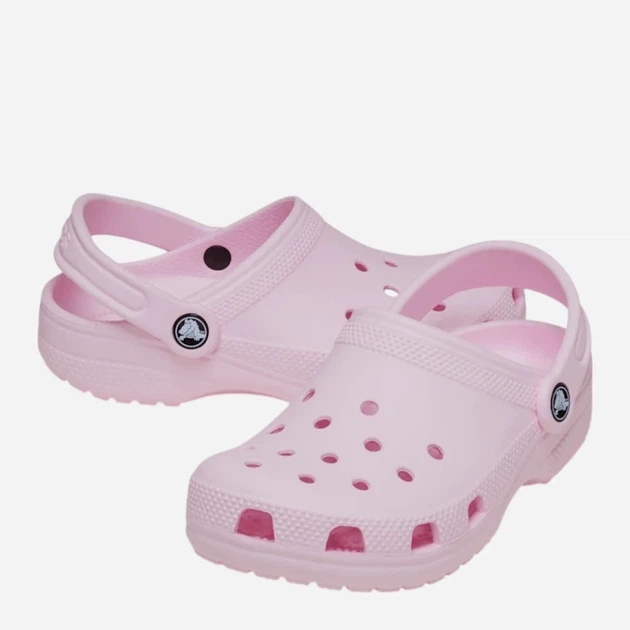 Дитячі крокси-сабо Crocs Classic Clog світло-рожеві для дівчинки с7 (23-24) на стопу 14.1-14.8 см - Фото 3 Дитячі крокси-сабо Crocs Classic Clog світло-рожеві для дівчинки с7 (23-24) на стопу 14.1-14.8 см - зображення 3