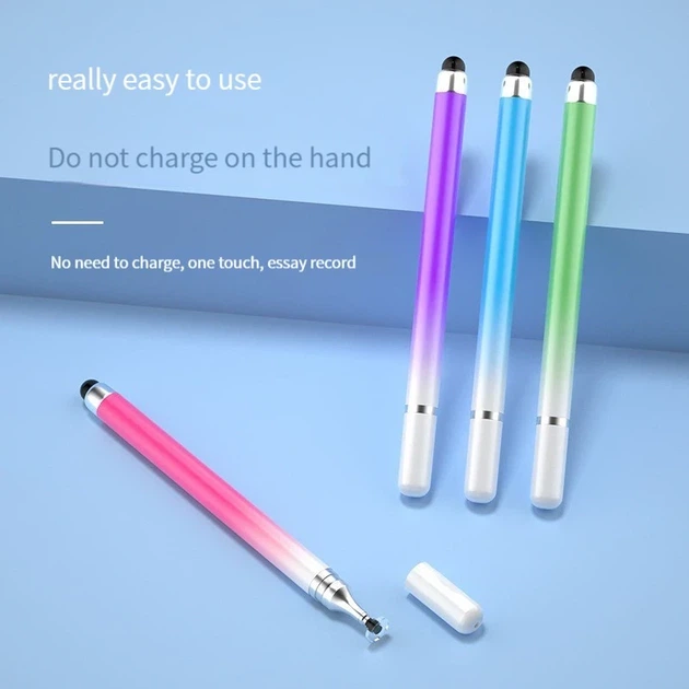 Универсальный Емкостный Стилус 2 в 1 Touch Pen Жёлтый для телефона планшета сенсорного экрана - изображение 4