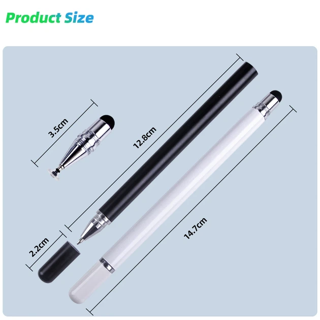 Универсальный Емкостный Стилус - Ручка 3 в 1 Белый Touch Pen для телефона планшета сенсорного экрана - изображение 3