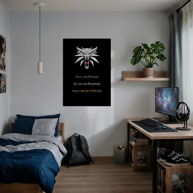 Постер Ведьмак, Witcher, минималистичный плакат для геймера, A3 42×30 см (id4716) - изображение 2